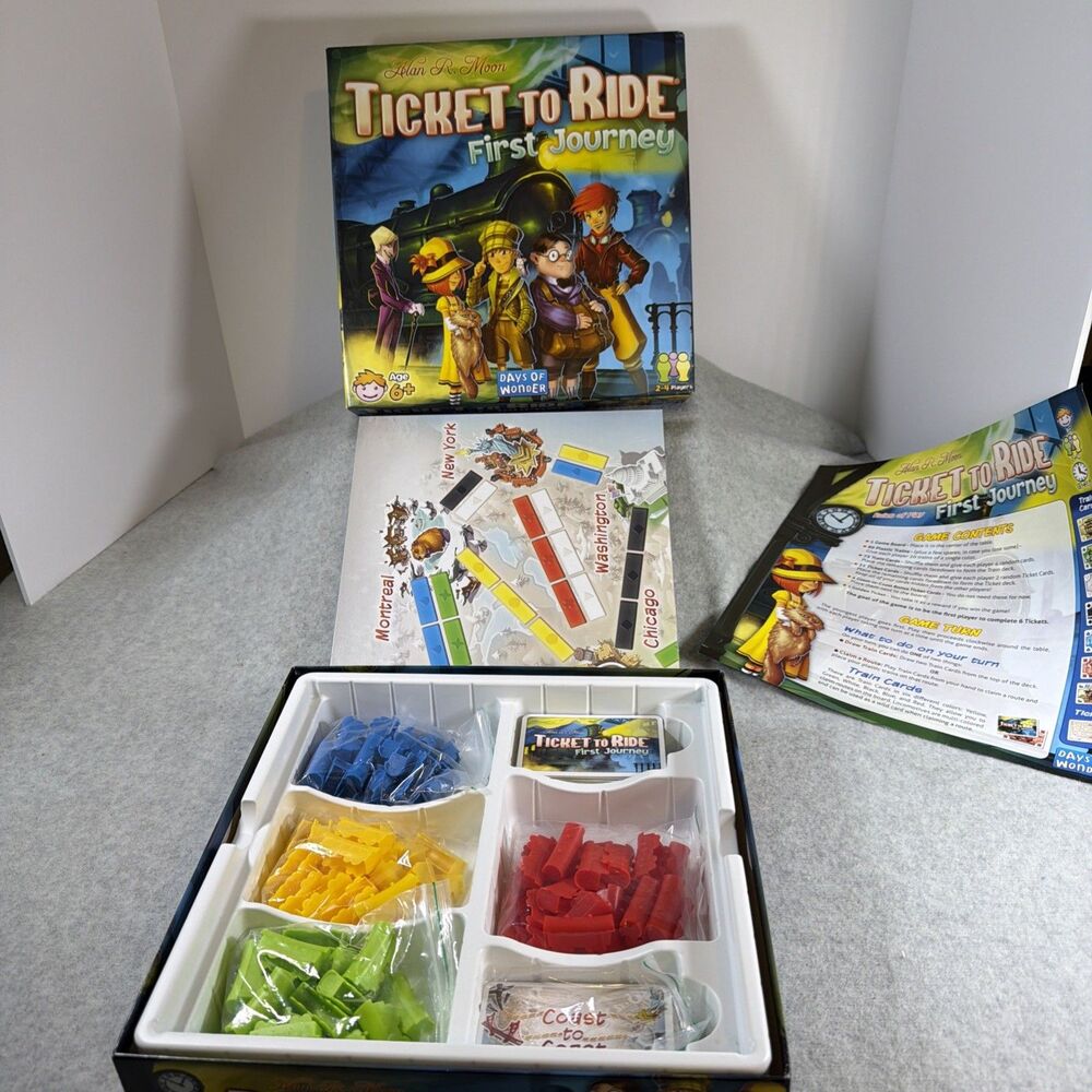 Ticket To Ride: First Journey - Complete Board Game - Days Of Wonder Kids Gift